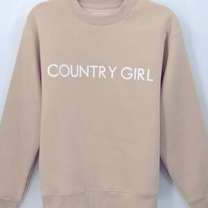 Brunette the Label x Monika Hibbs Country Girl Crew Sweatshirt, Toasted
Almond.